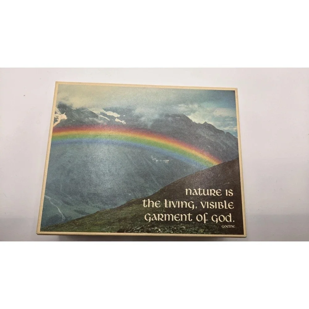 Vintage 1972 Good-Times Nature God Jigsaw Puzzle Complete Goethe Quote Box Art